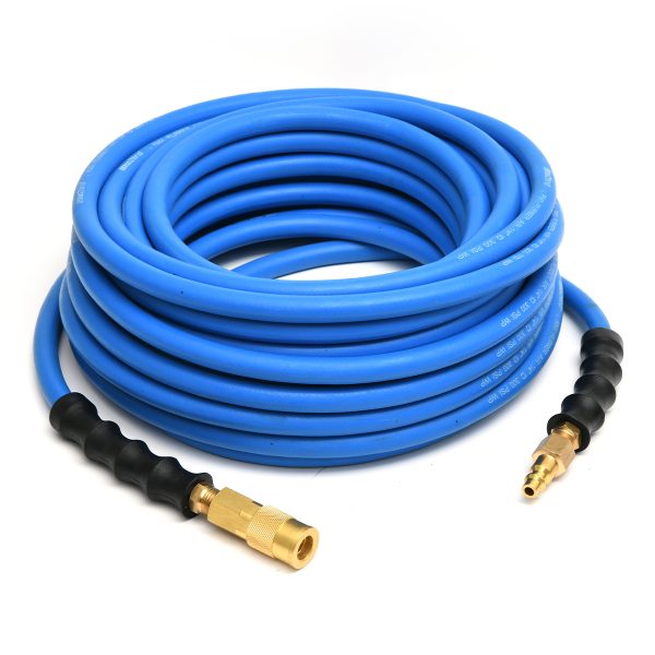 BluBird Pro Rubber Air Hose with Universal Quick Connect Coupler, Brass MNPT Industrial Fitting