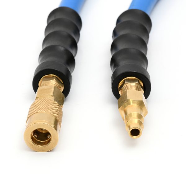 BluBird Pro Rubber Air Hose with Universal Quick Connect Coupler, Brass MNPT Industrial Fitting